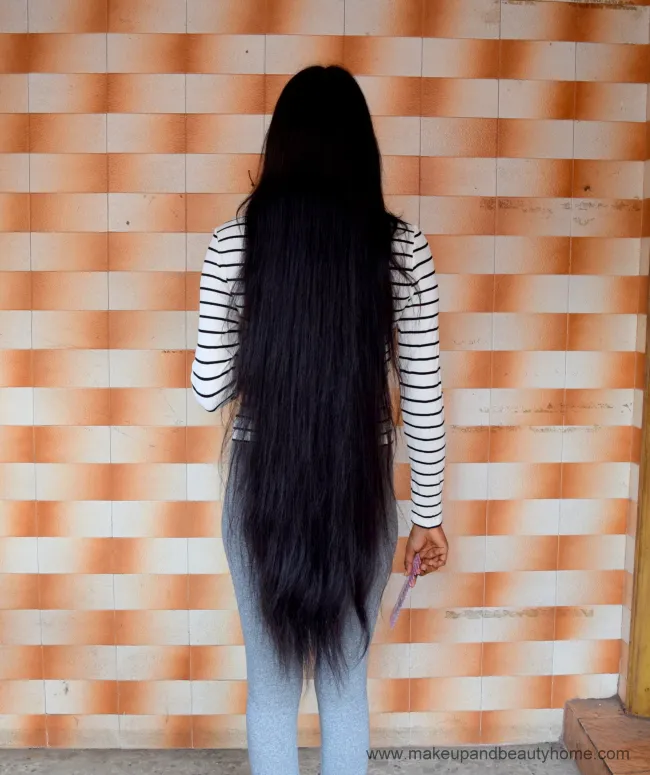 Measuring my thigh length hair, oiling routine, diet, faq & more..