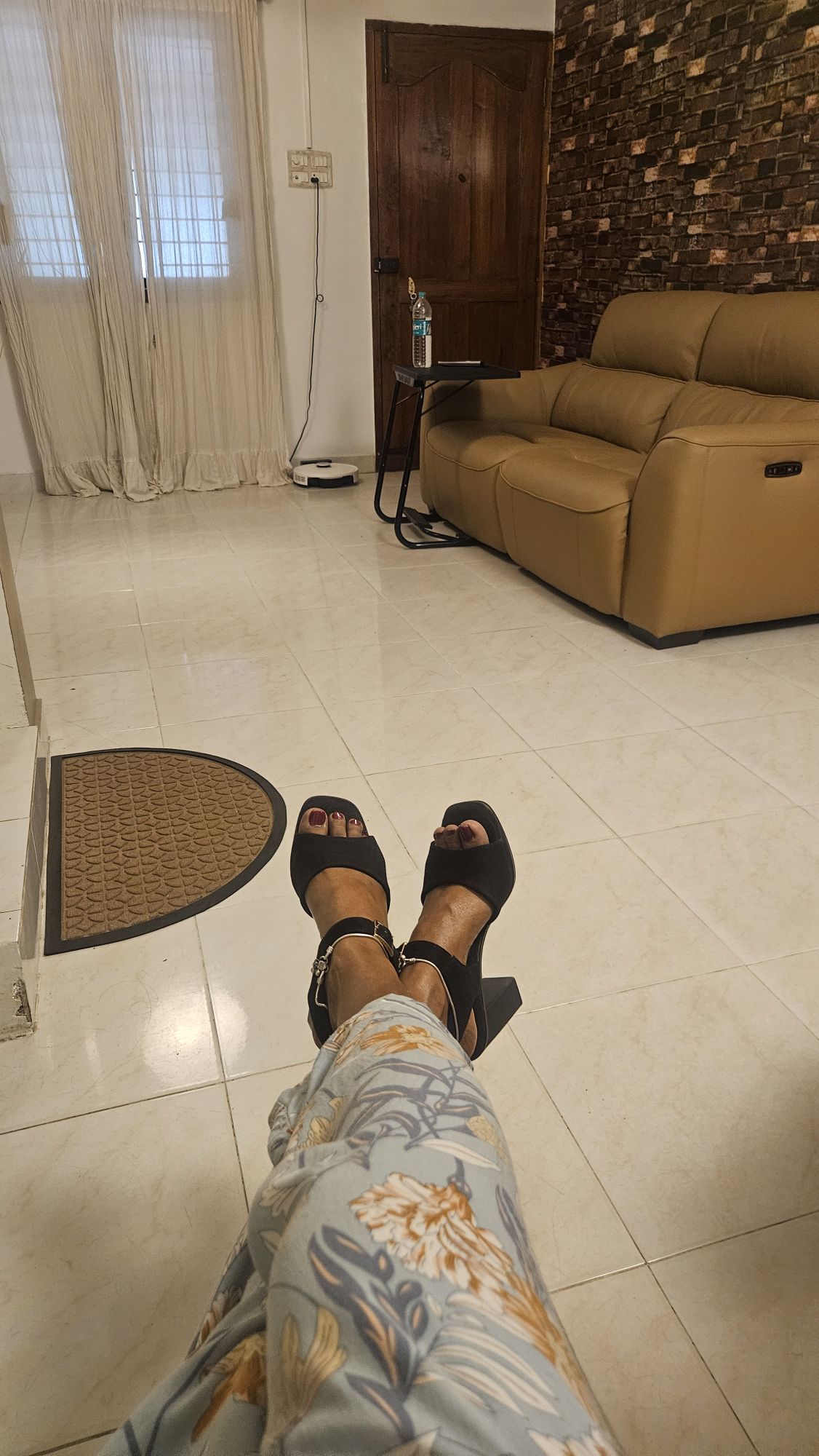 catwalk black block heels..