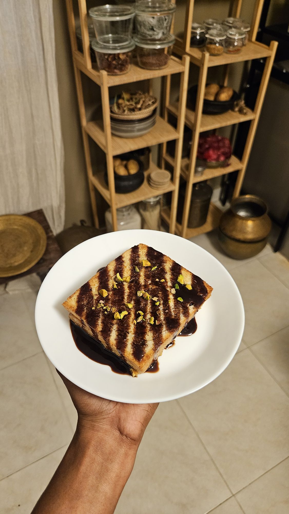 a random dessert made out of bread.. did not turn out well..